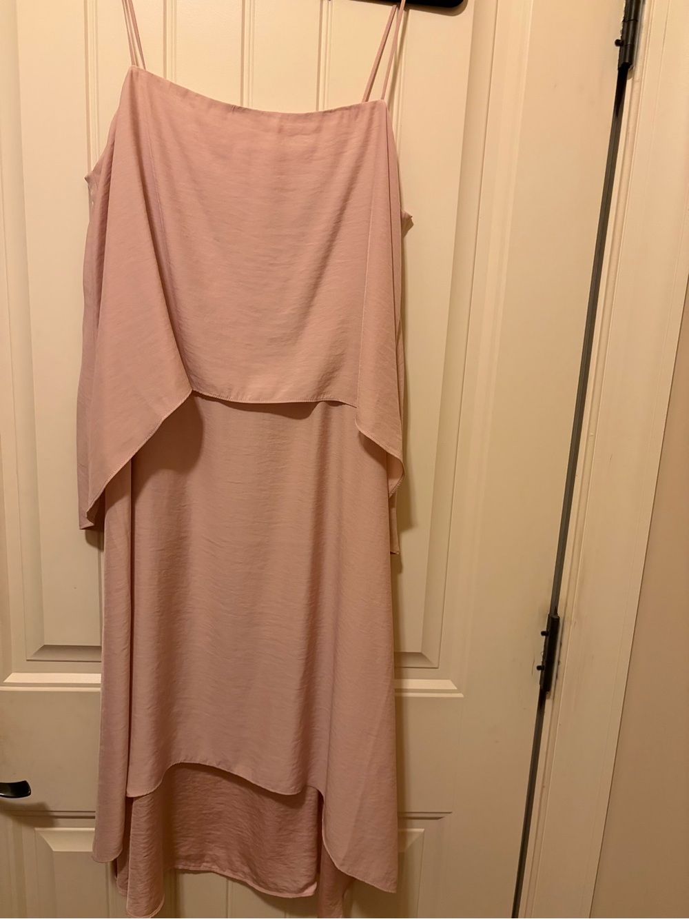 Women’s Blush Pink Layered Spaghetti-Strap Dress
